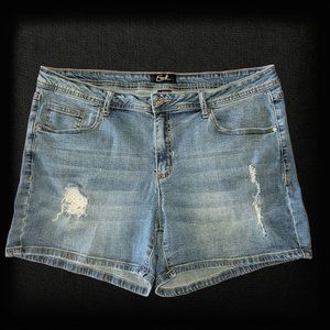 Earl Jean Distessed Denim Shorts Women's Size 20w